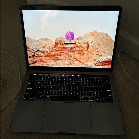 2018 MacBook Pro 13” (Fingerprint TouchPad) with Charger and Clear Case